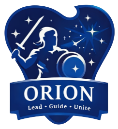 Orion House Crest - Lead, Guide, Unite