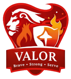 Valor House Crest - Brave, Strong, Serve