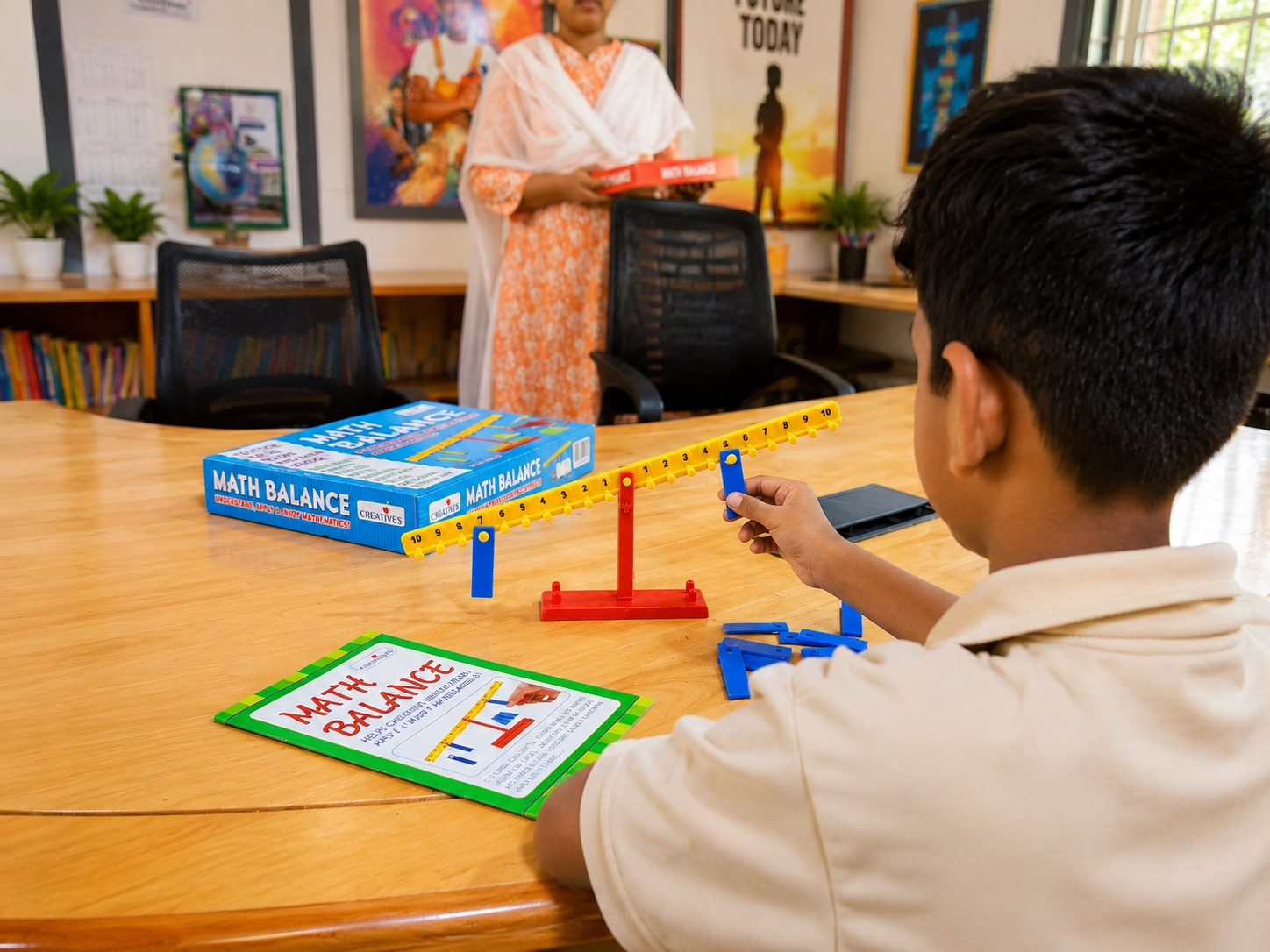 Child focused on problem-solving and independent learning